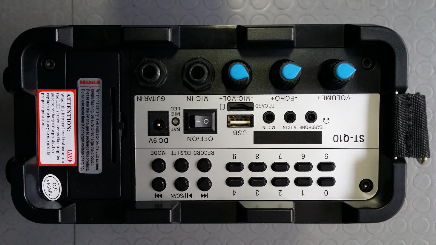 OUSITE ST-Q10 PORTABLE HI-F1 USB/TF BLUETOOTH MICROSD CARD SPEAKER SYSTEM AUX IN KARAOKE